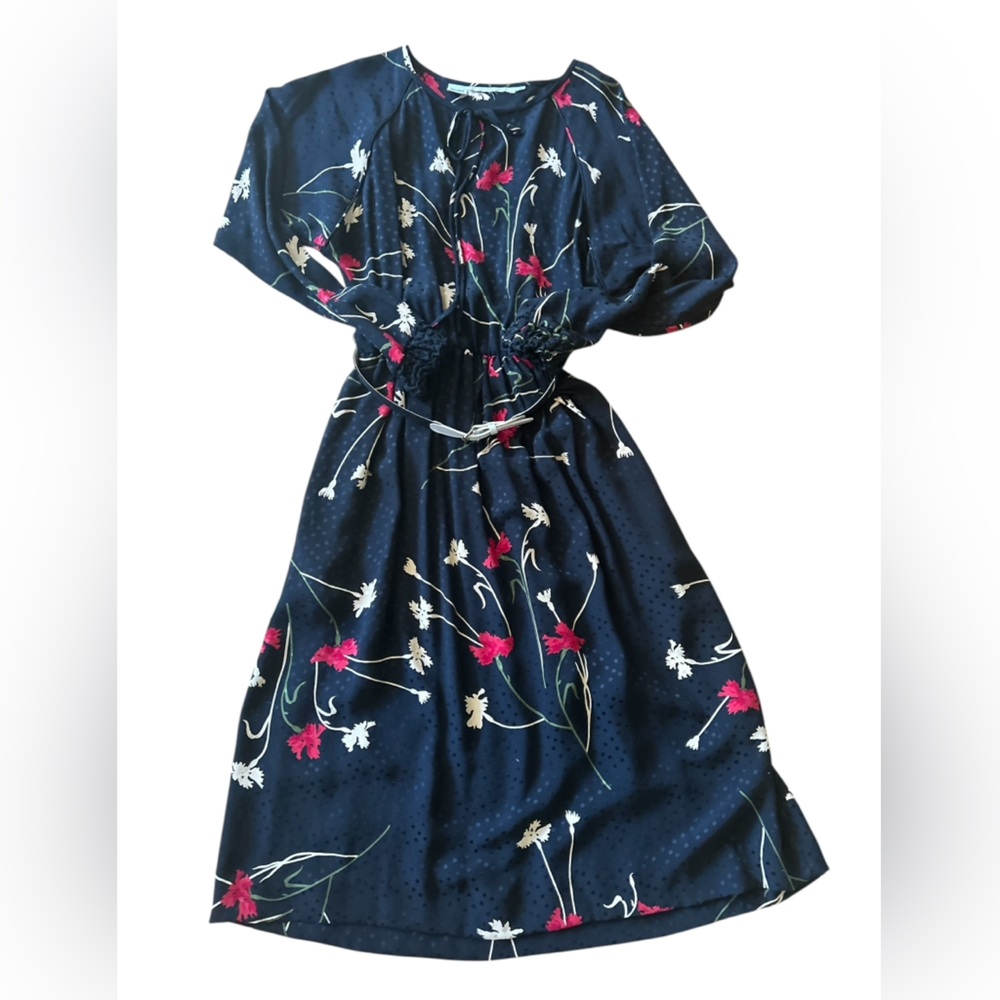 Vintage 100% silk party dress size small